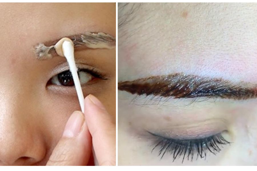 sửa lý chân mày bị hư bằng phương pháp hút mực