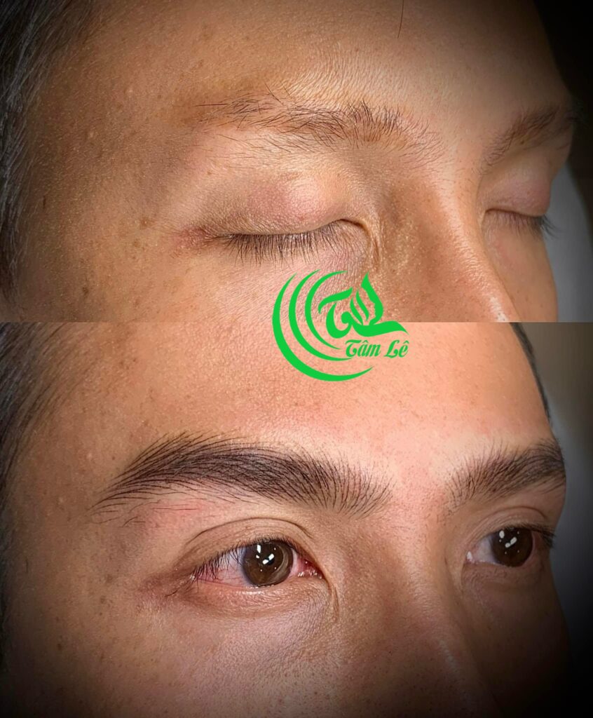 chân mày hairstroke nam